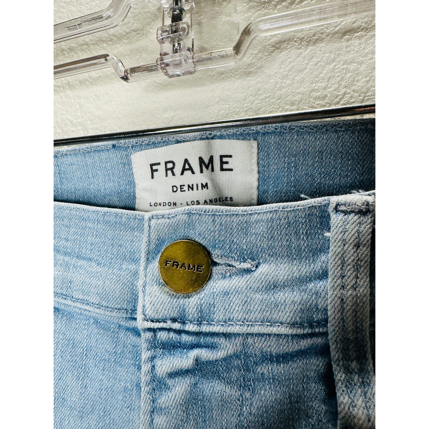 Frame Light Wash Ali High-Rise Cigarette Denim Jeans 28