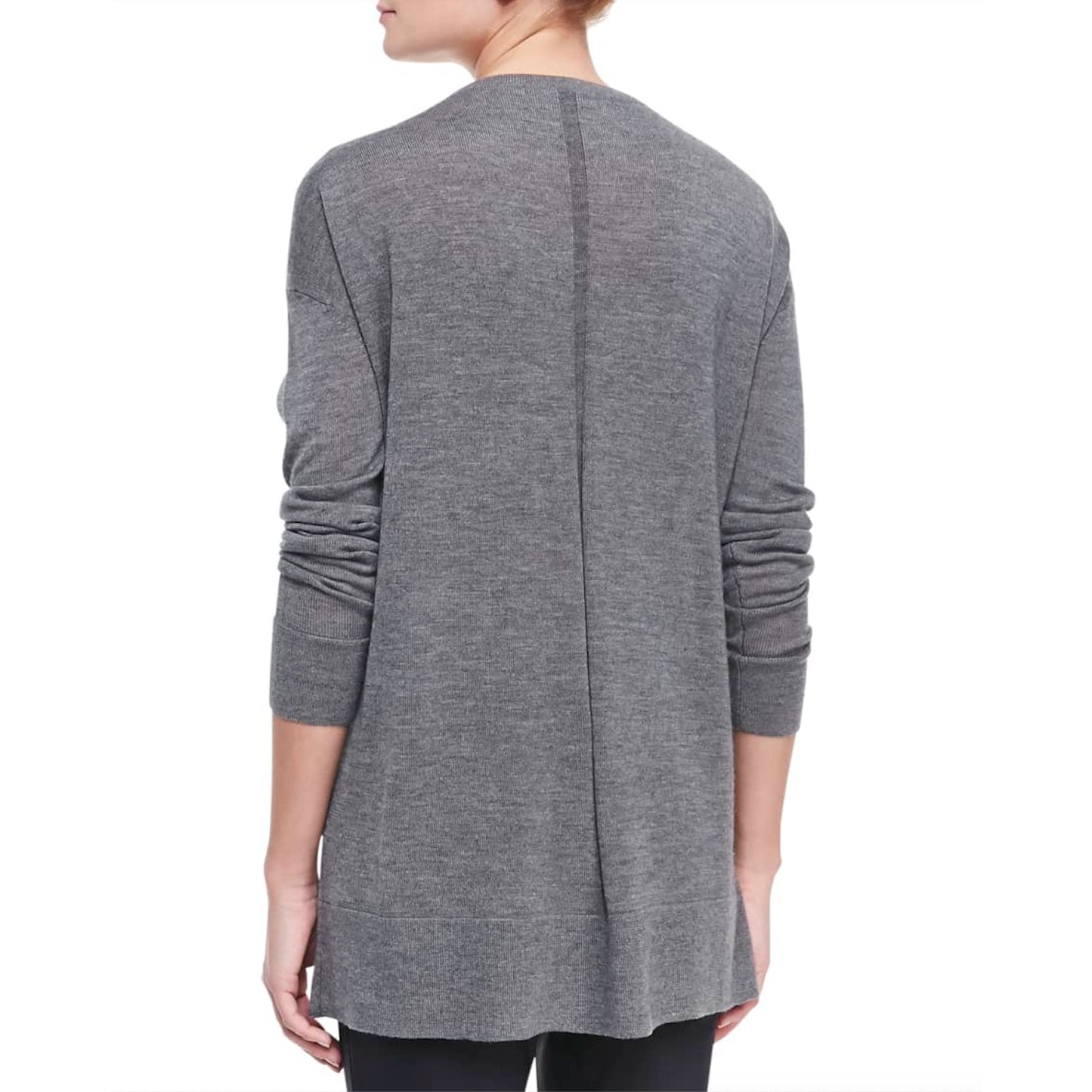 NWT The Row Black Amherst V-Neck Long Sleeve Cashmere Blend Sweater XL