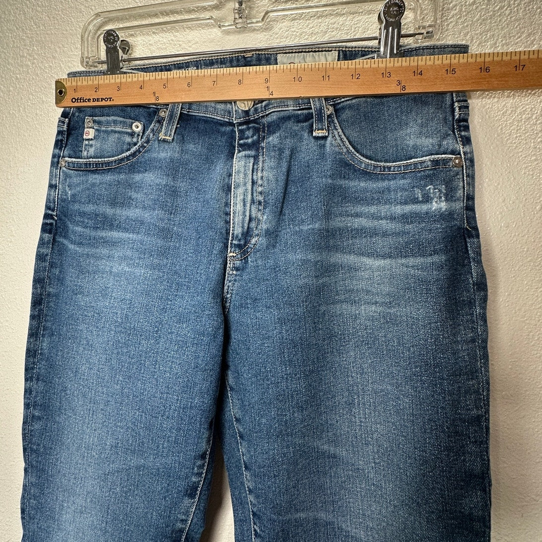 AG Muted Medium Wash Prima Crop Cigarette Leg Japanese Fabric Jeans 29