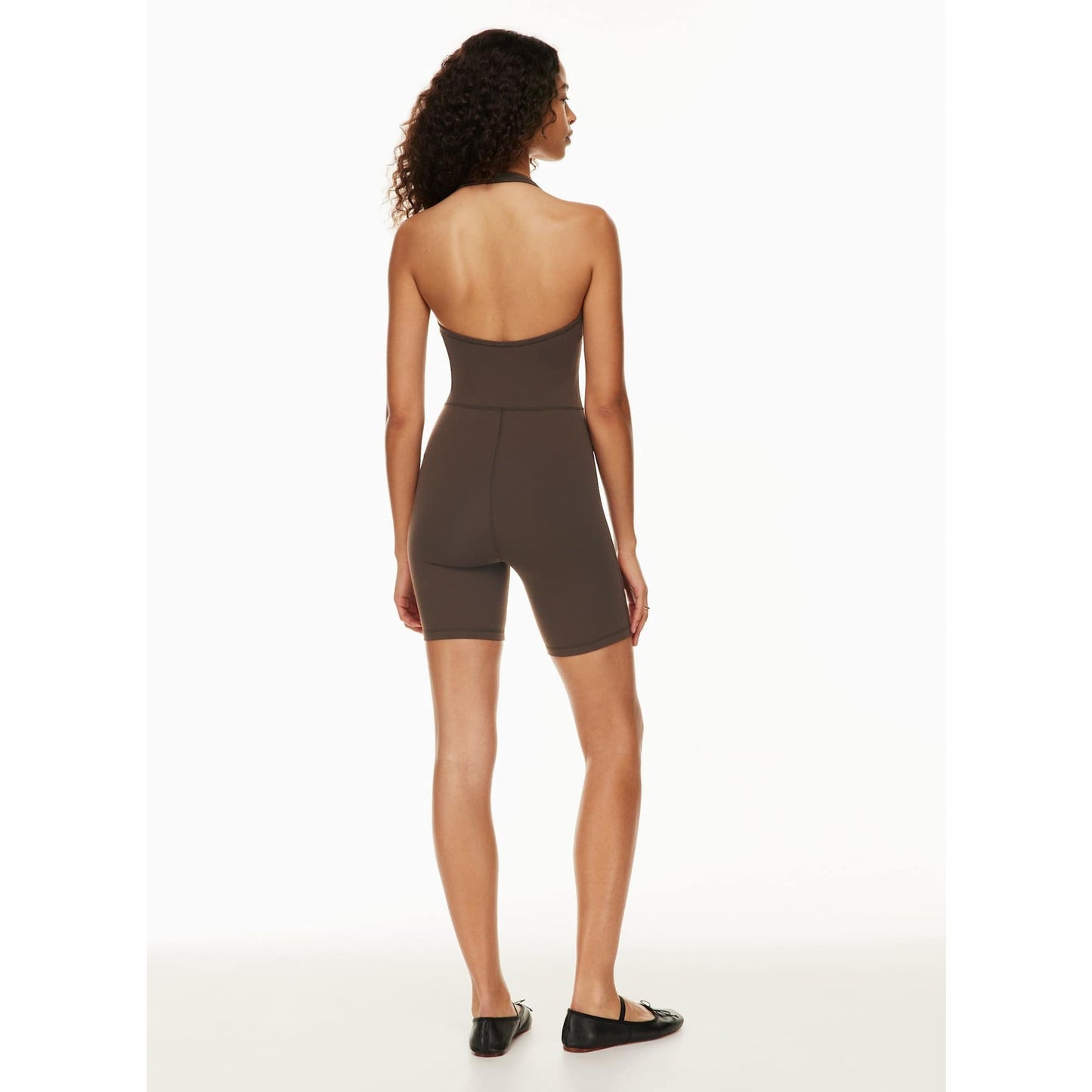 Wilfred Free Mocha Brown Look Halter Top Romper XS