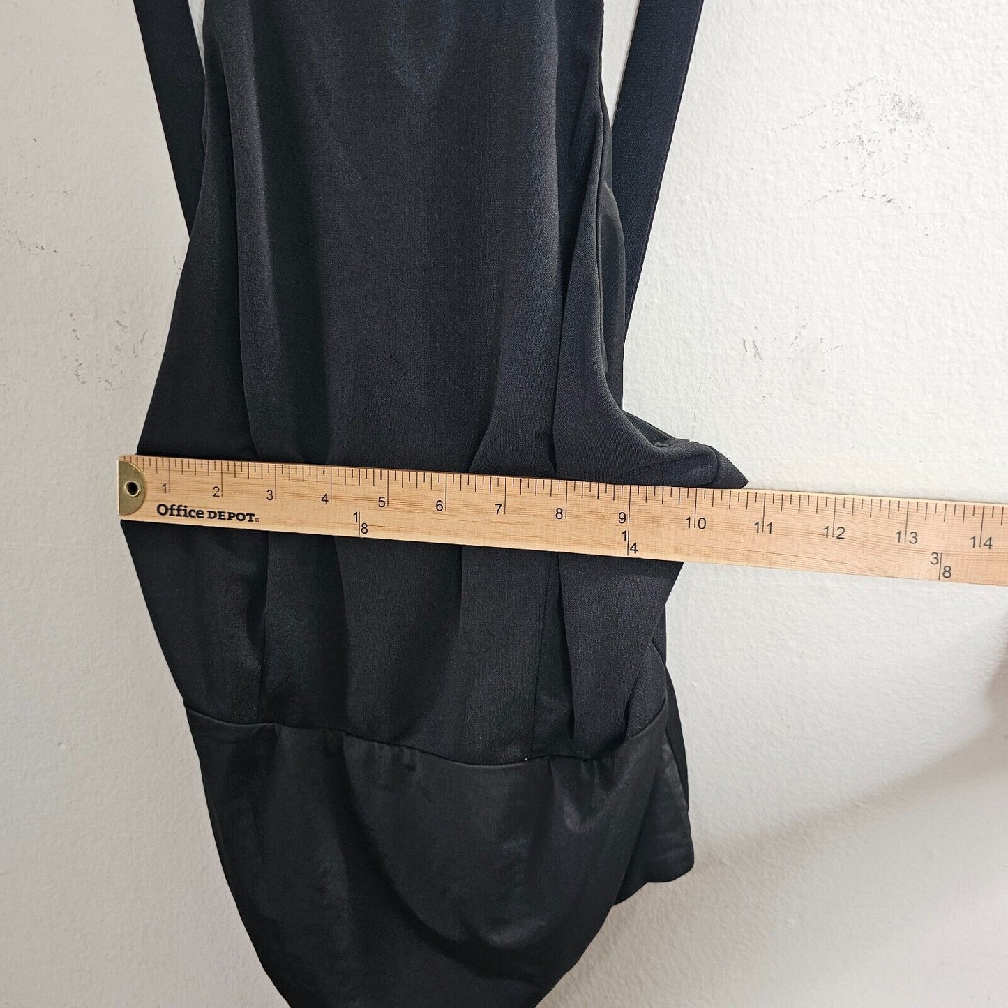 CQ by CQ Sexy Black Square Neck Low Back Zip Bodysuit Medium