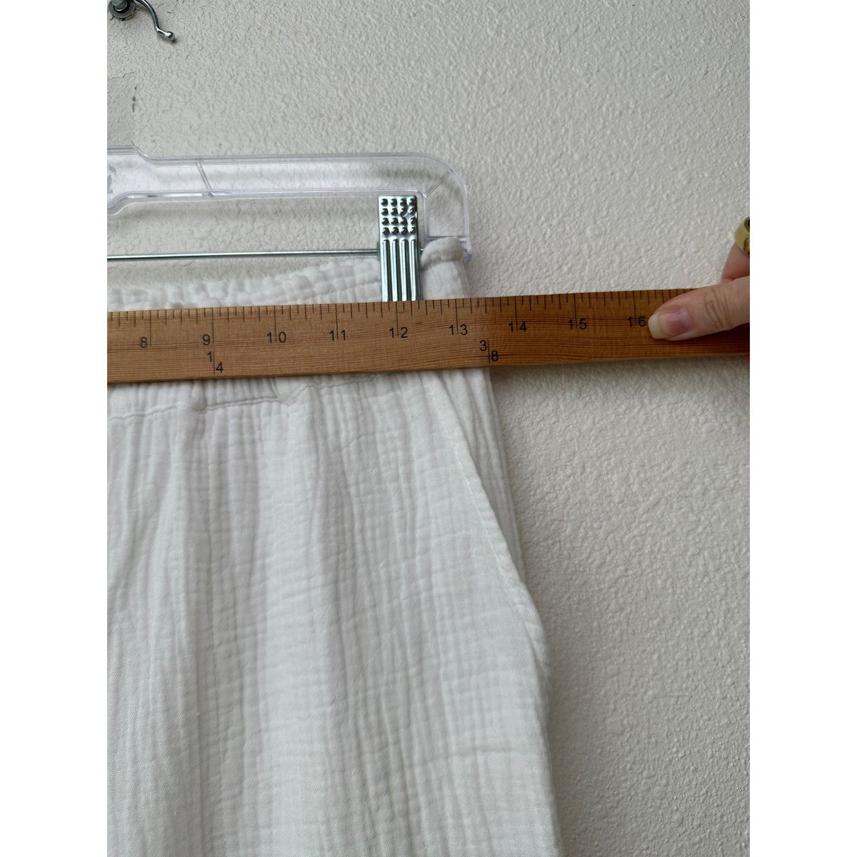 Rails Leon White Gauze Wide Leg Pants Elastic Waist US S