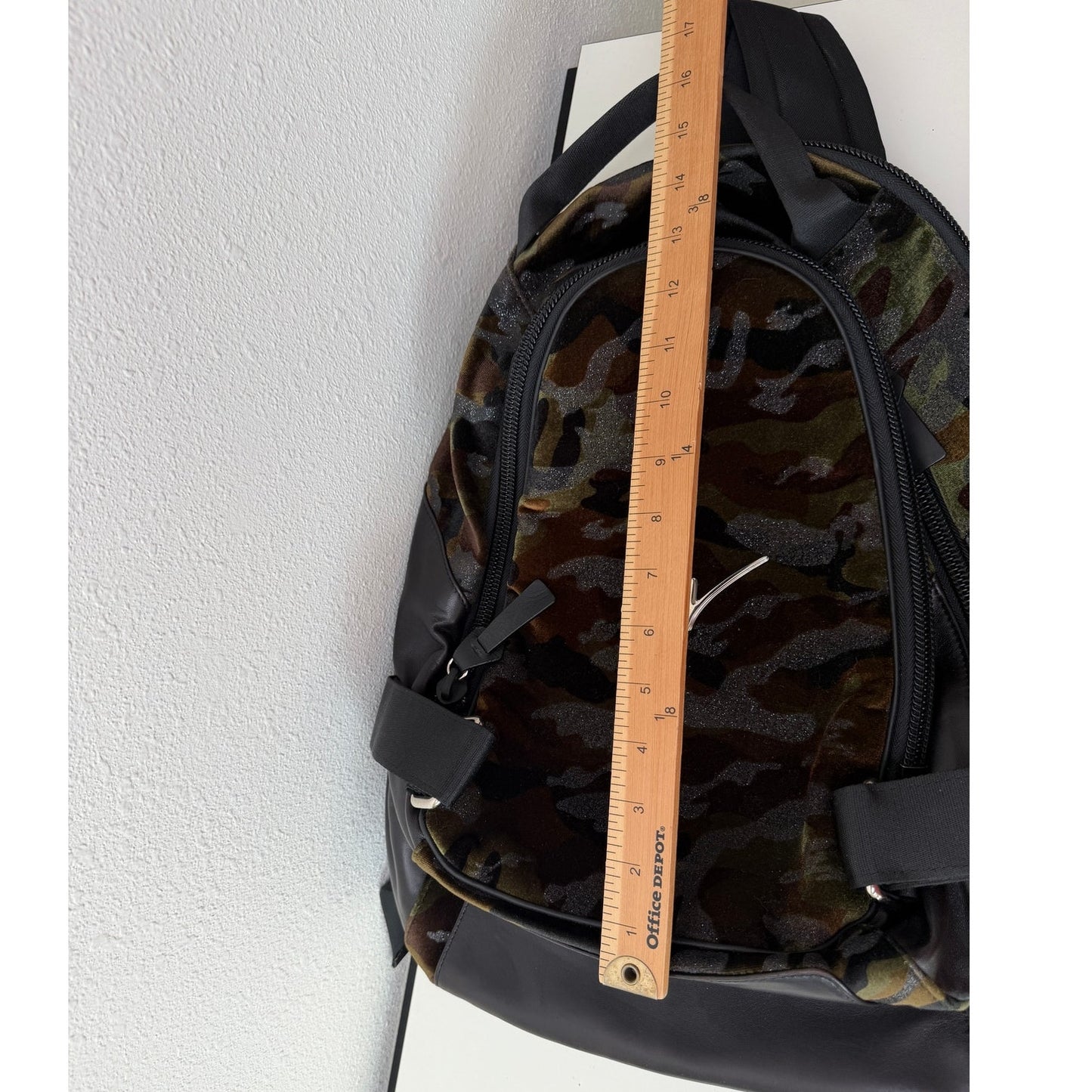 Giuseppe Zanotti Camouflage Velvet Backpack Army Print Italy