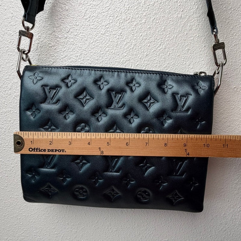 Louis Vuitton Coussin PM Metallic Blue Lambskin Crossbody Bag M21535