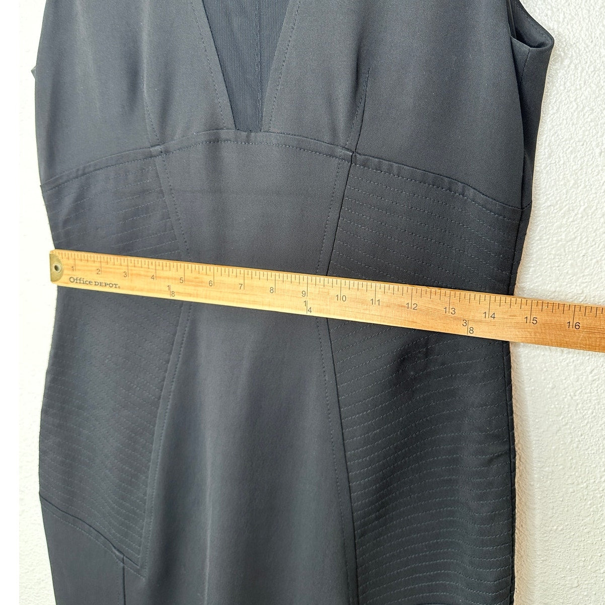 Reiss Black Sheer Mesh Brightwell Pencil Sheath Dress 6
