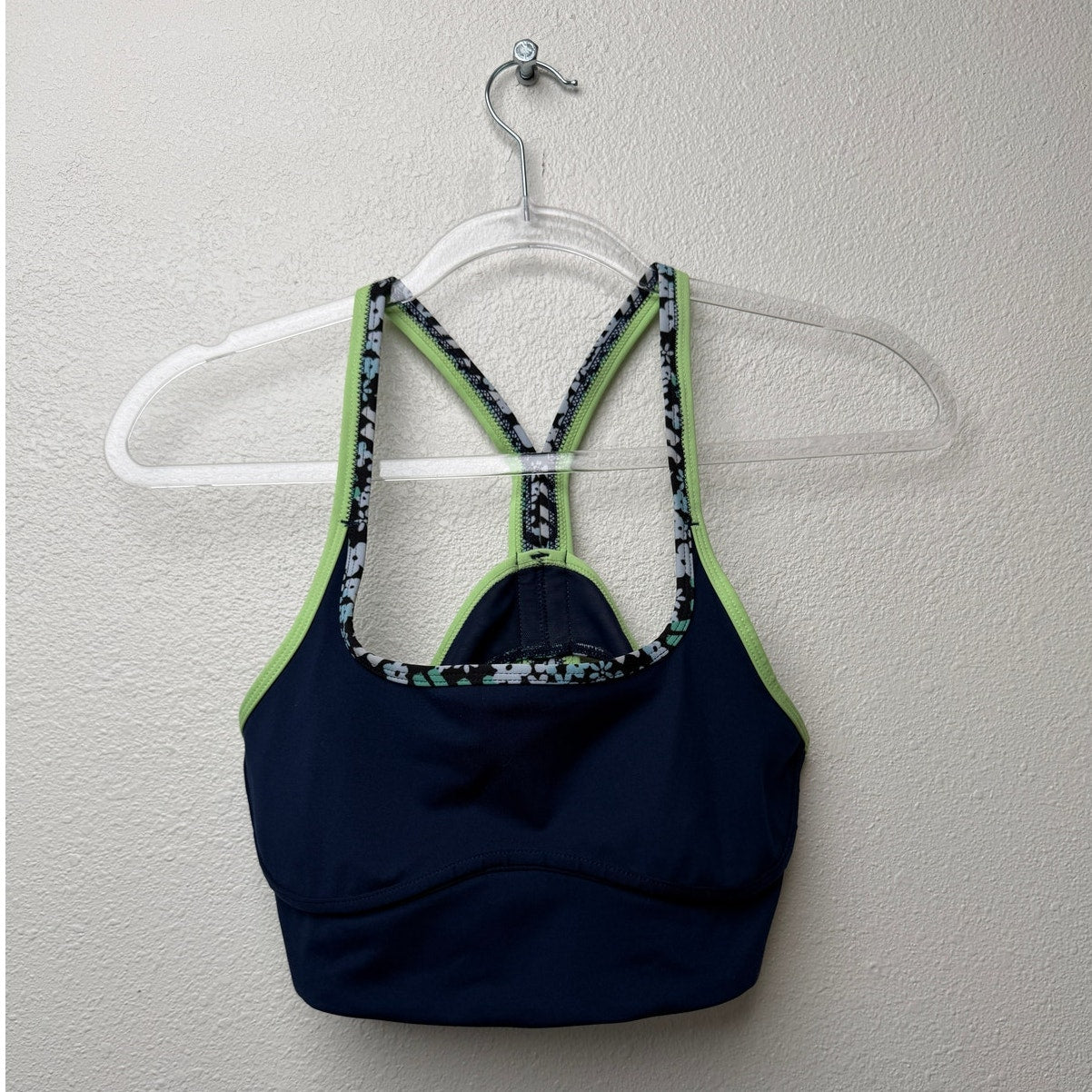 Free People Movement Navy Floral Racerback Sports Bra Women S
