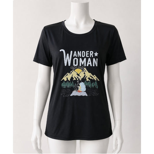 Wander Woman GLT Travel Graphic Shirt Top WW Small