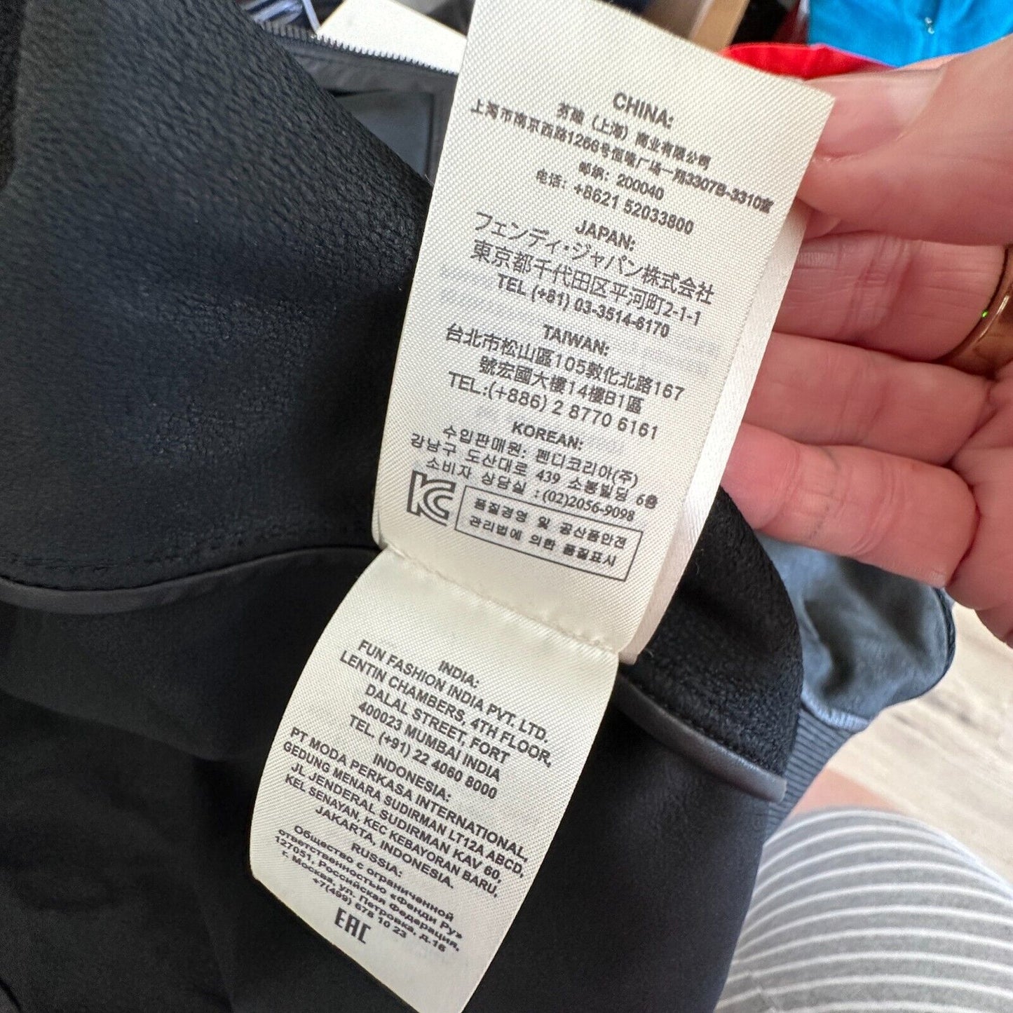 Fendi Black Soft Leather Fendi Embossed Monogram Front Long Sleeve Hooded Jacket