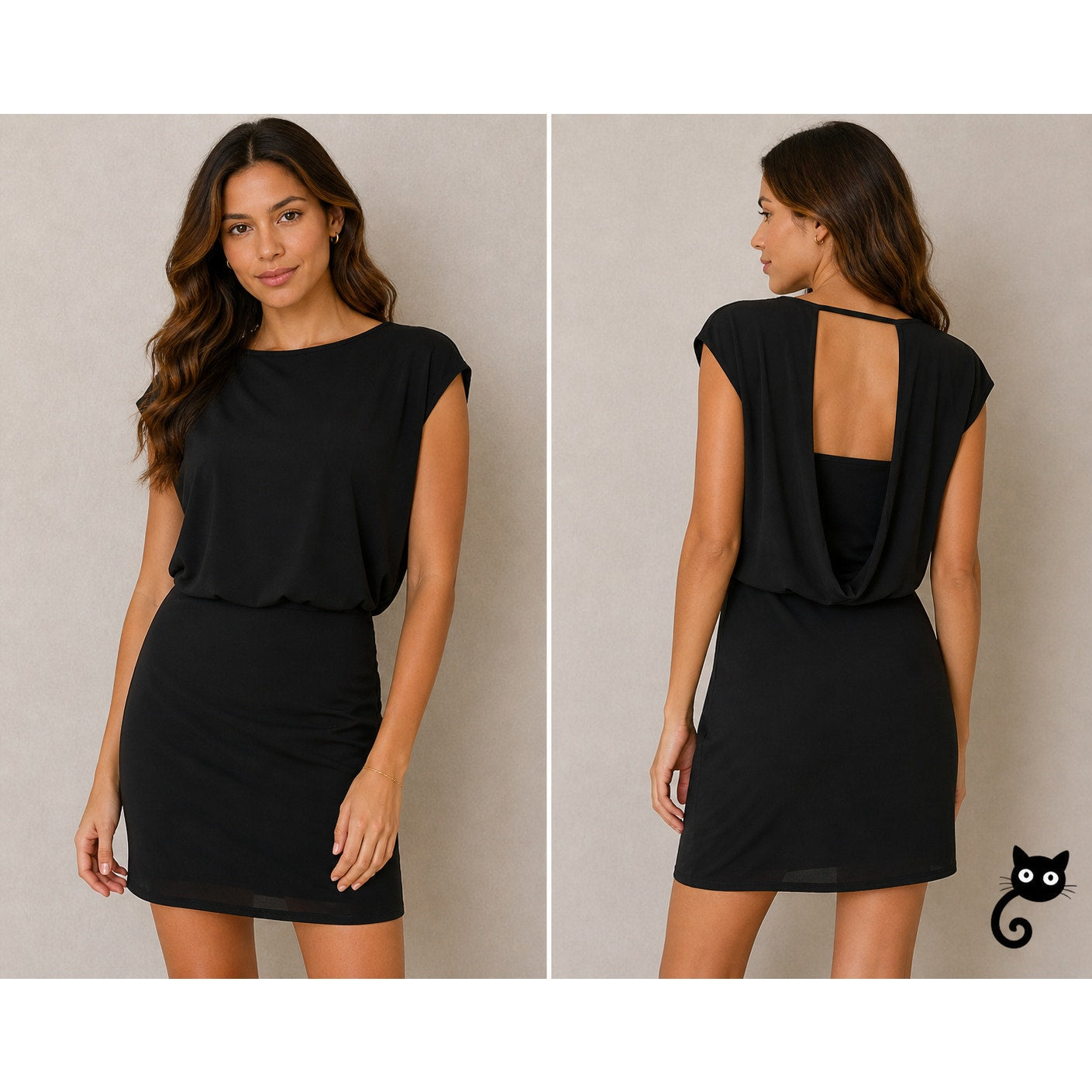 REVOLVE Susana Monaco Black Fitted Waist Kat Sleeveless Open Back Dress S