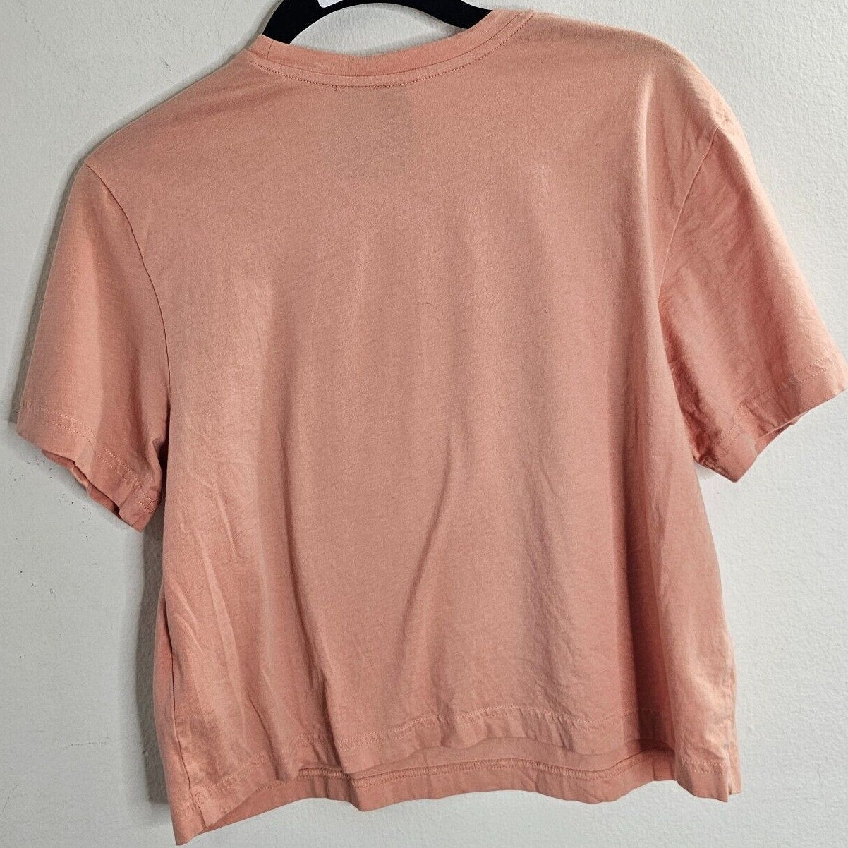 Adidas Peach Three-Stripe Life Boyfriend Short Sleeve Crew Neck Cropped Tee XS