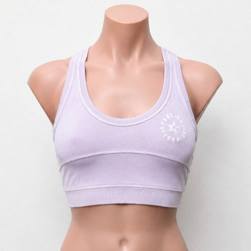 NWT L*Space Out Of Bounds Peony Lilac Crop Scoop Neck Racerback Sports Bra S