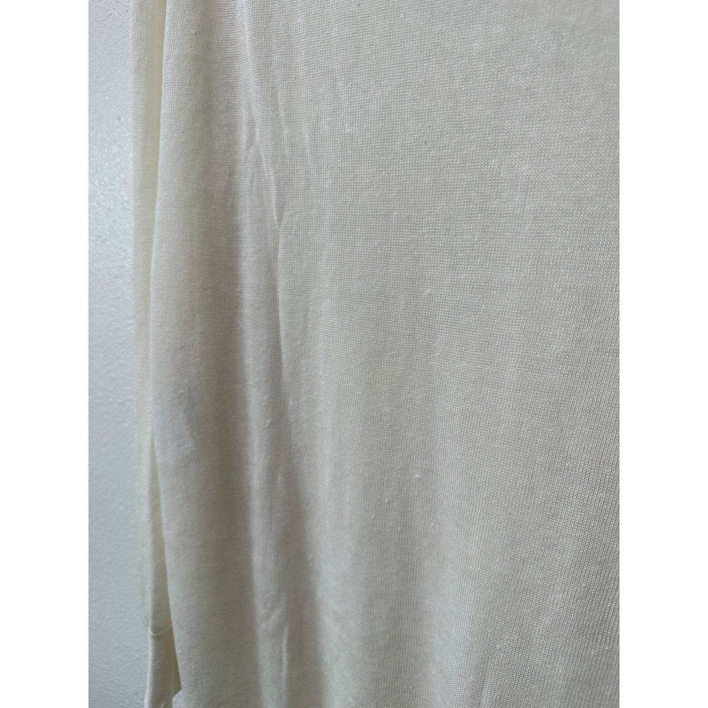 NWT J Crew Linen Blend V-Neck Sweater Ivory Women's US L