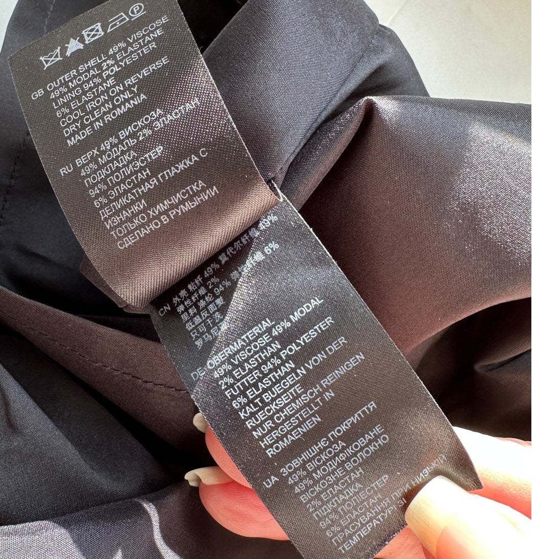Reiss Black Sheer Mesh Brightwell Pencil Sheath Dress 6