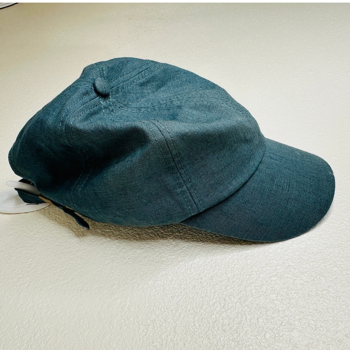 Wyeth Spencer in Muted Blue Green Linen Adjustable Baseball Dad Hat Cap