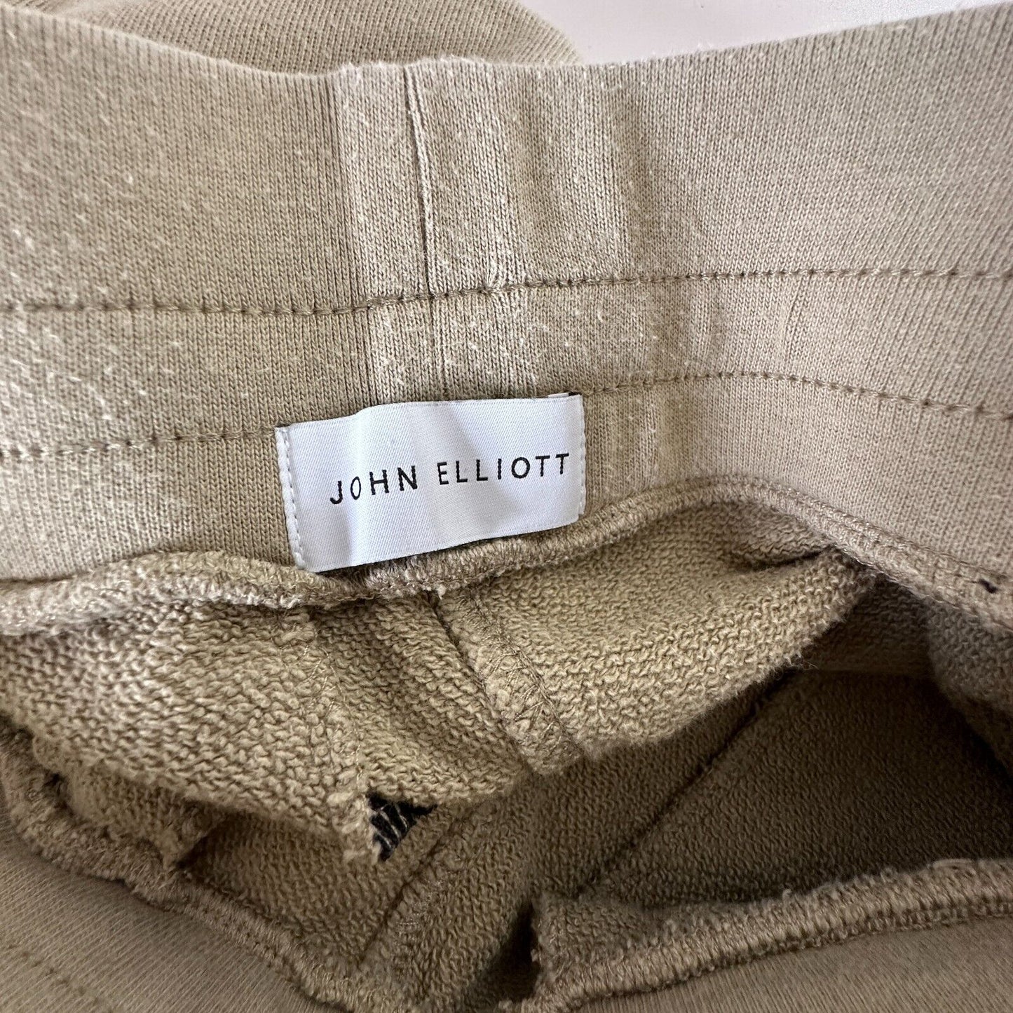 John Elliott Lieutenant Khaki Escobar Drawstring Banded Jogger Zip Pockets 2