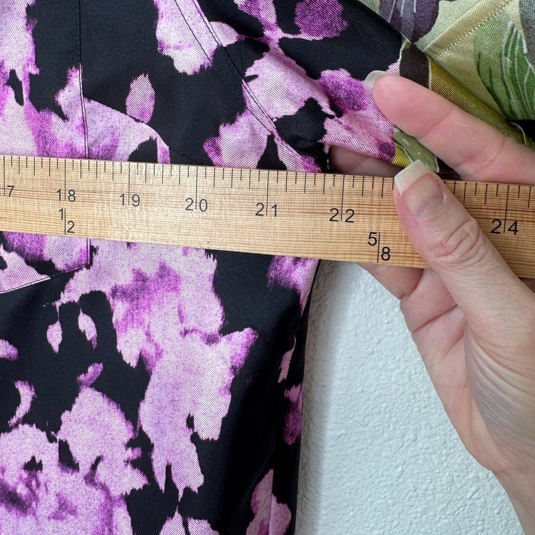 NWT Dries Van Noten Camp Shirt Floral Print Short Sleeve 100% Silk 40 / M