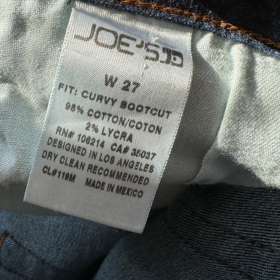 Joe's Dark Blue Wash Curvy Bootcut Rosie Jeans 27
