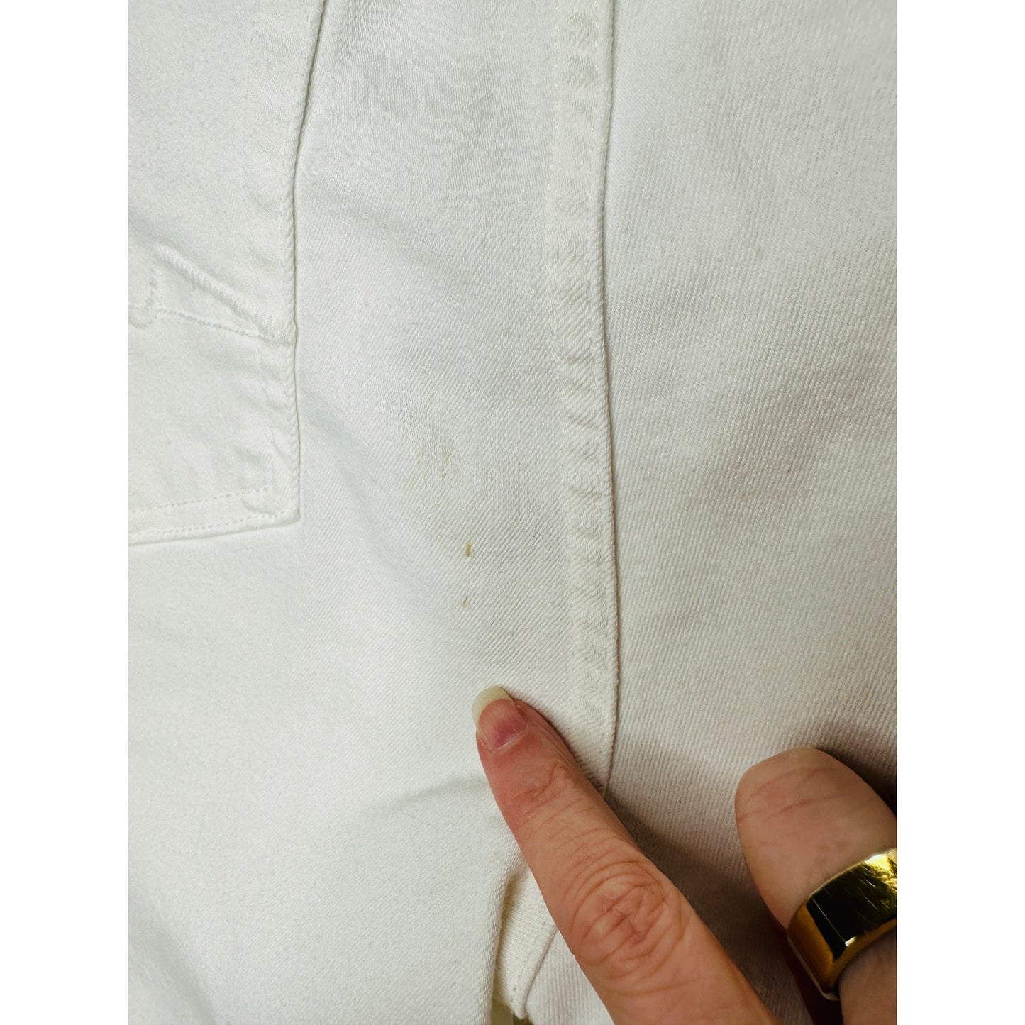 7 For All Mankind White Distressed Raw Hem Gwenevere Jeans 30