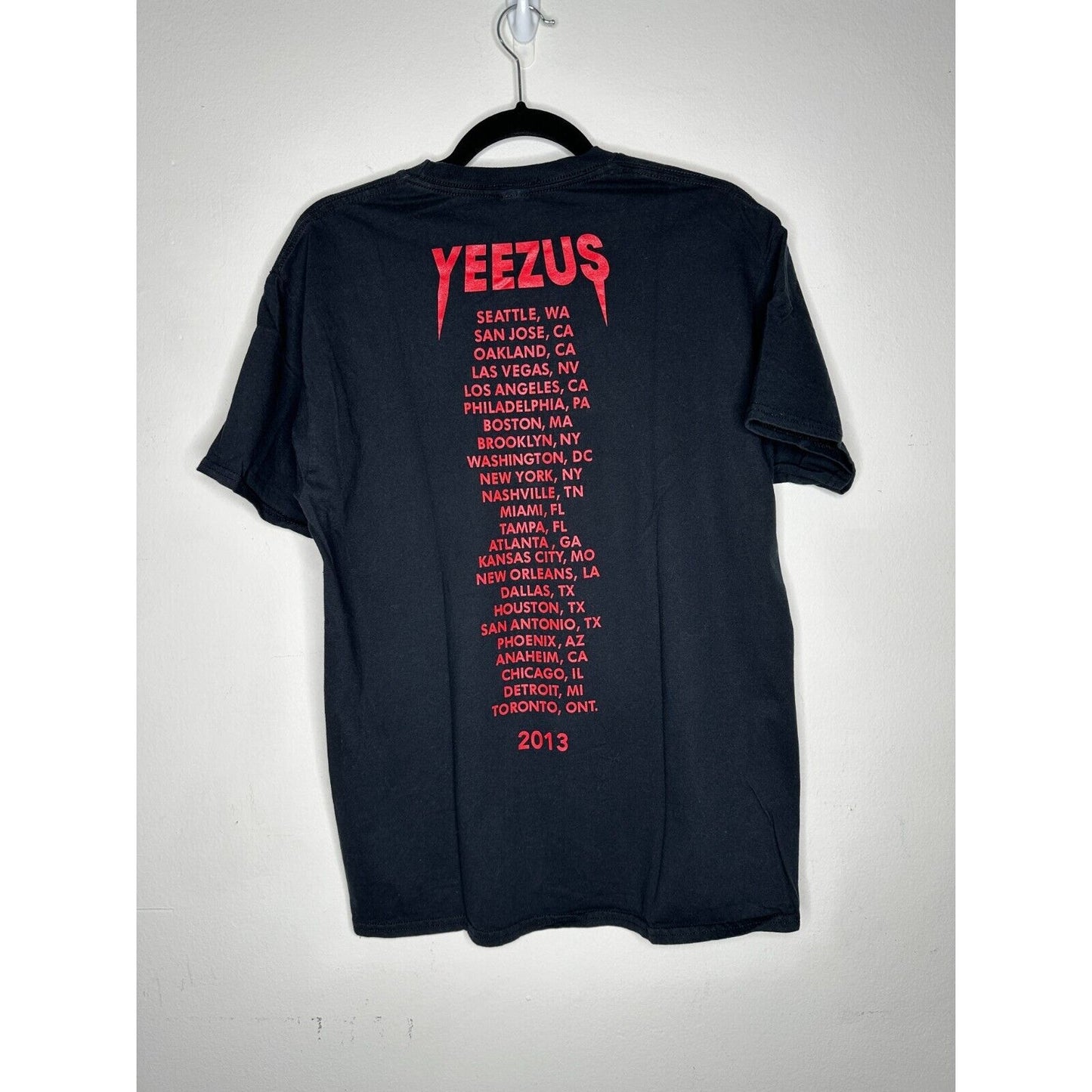 Yeezus Black God Wants You Kneeling Skeleton Graphic Short Sleeve Unisex Tee XL