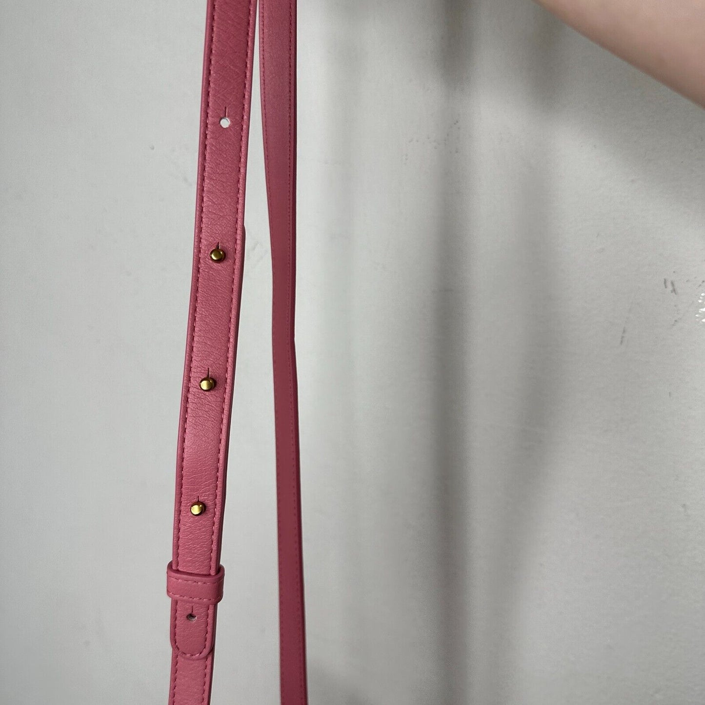 NWOT Mansur Gavriel Tulipano Mini Pebbled Leather Crossbody Bag Peony Pink