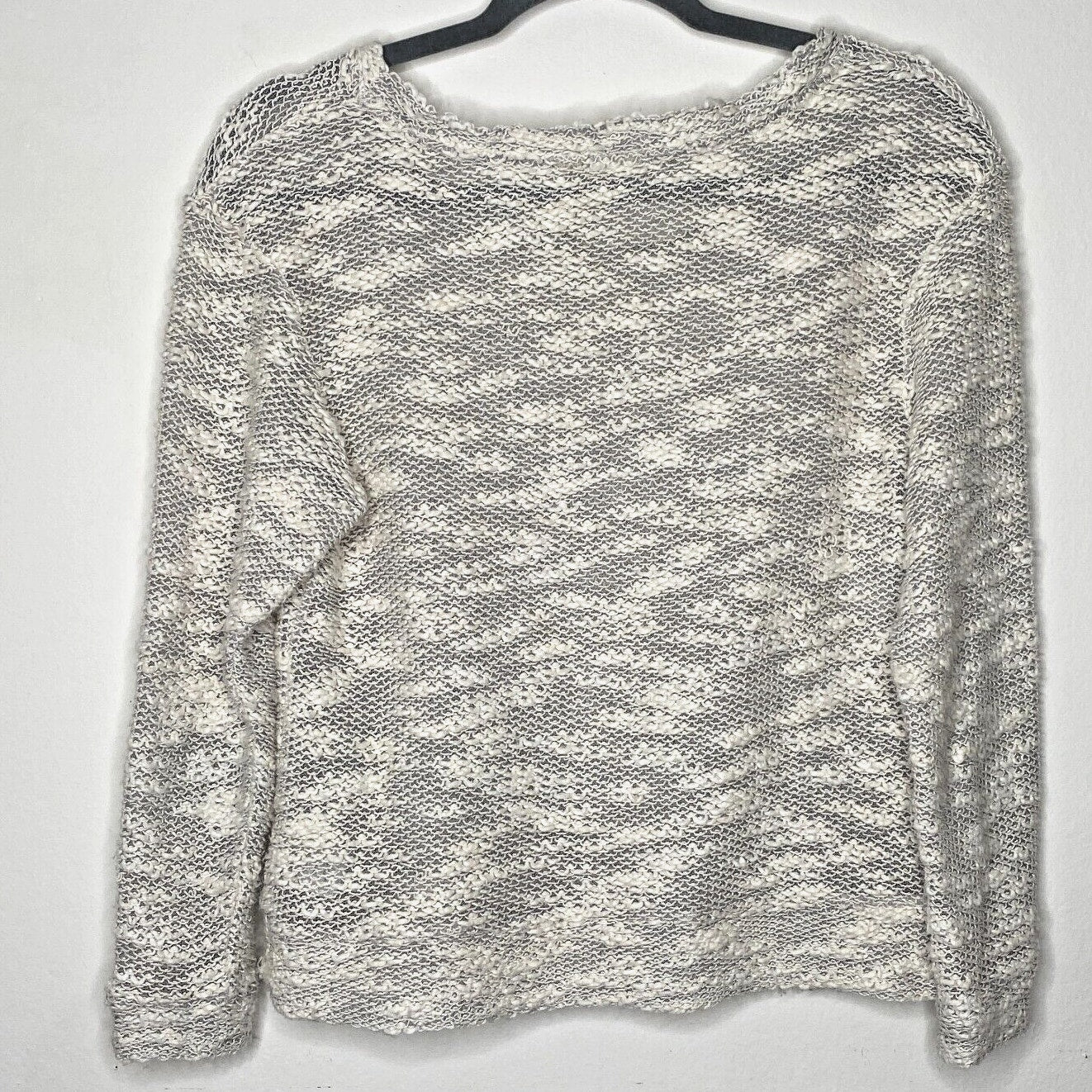Ace Delivery Off White Cream Gray Marled Light Weight Boucle Sweater Size XS