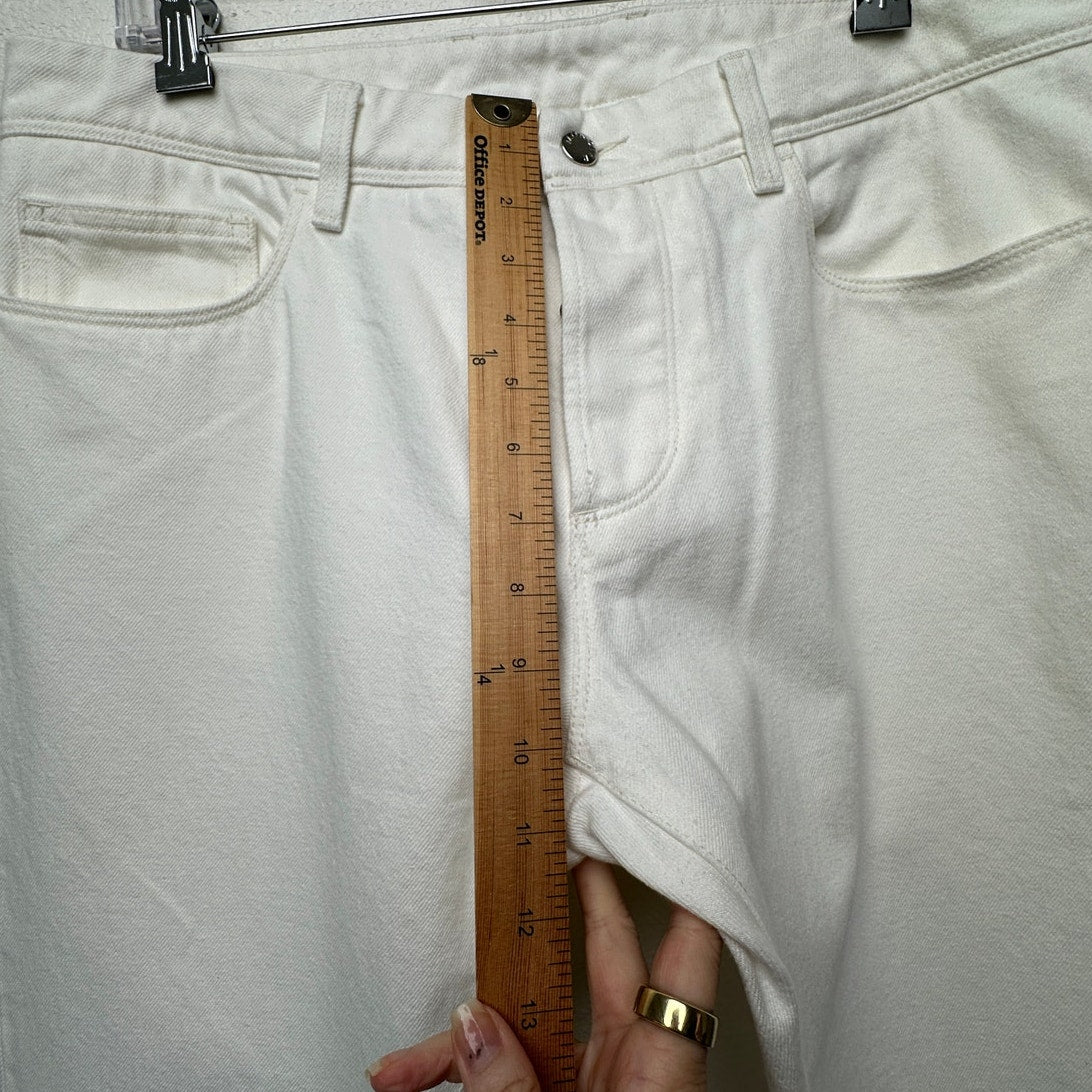Moncler Men's Slim Fit Ivory White Jeans 5-Pocket Denim Sz36