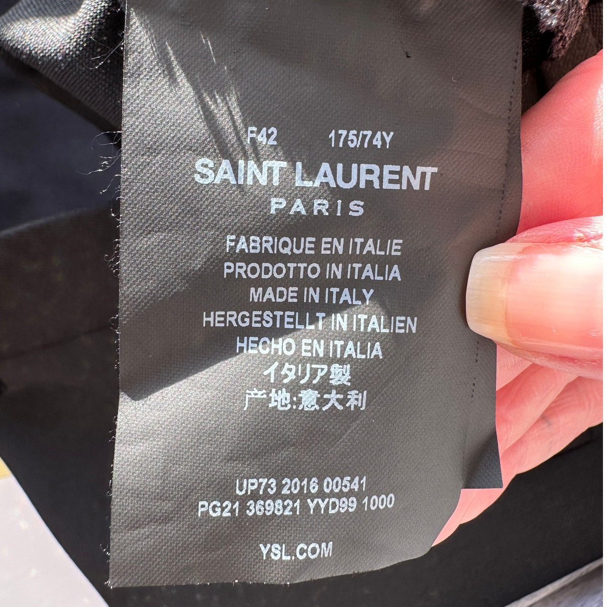 Saint Laurent Women’s Black Tuxedo Pants Satin Stripe Zip Hem IT 42/ US 6