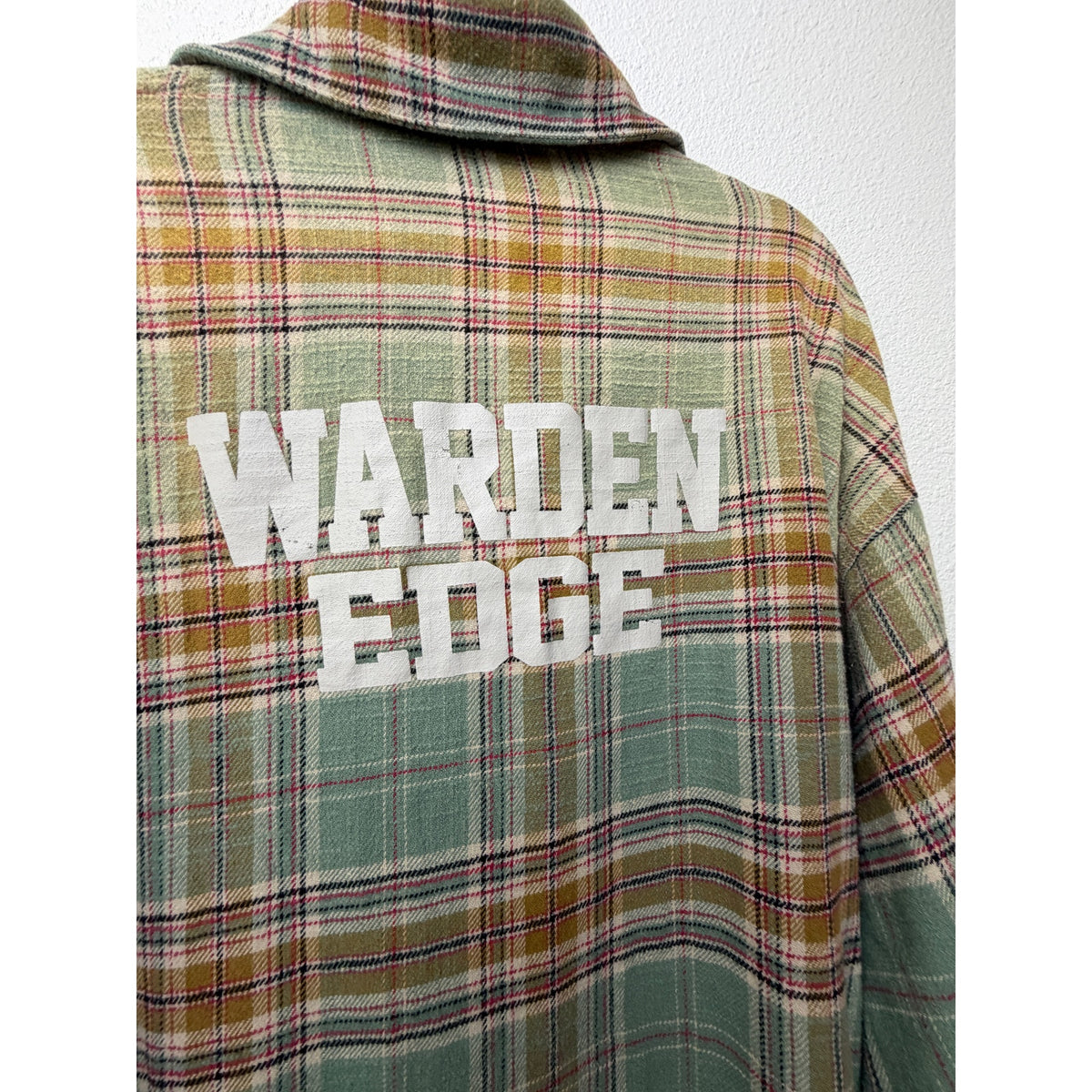 NWT Warden Edge Sage Plaid Oversized Shirt Women M