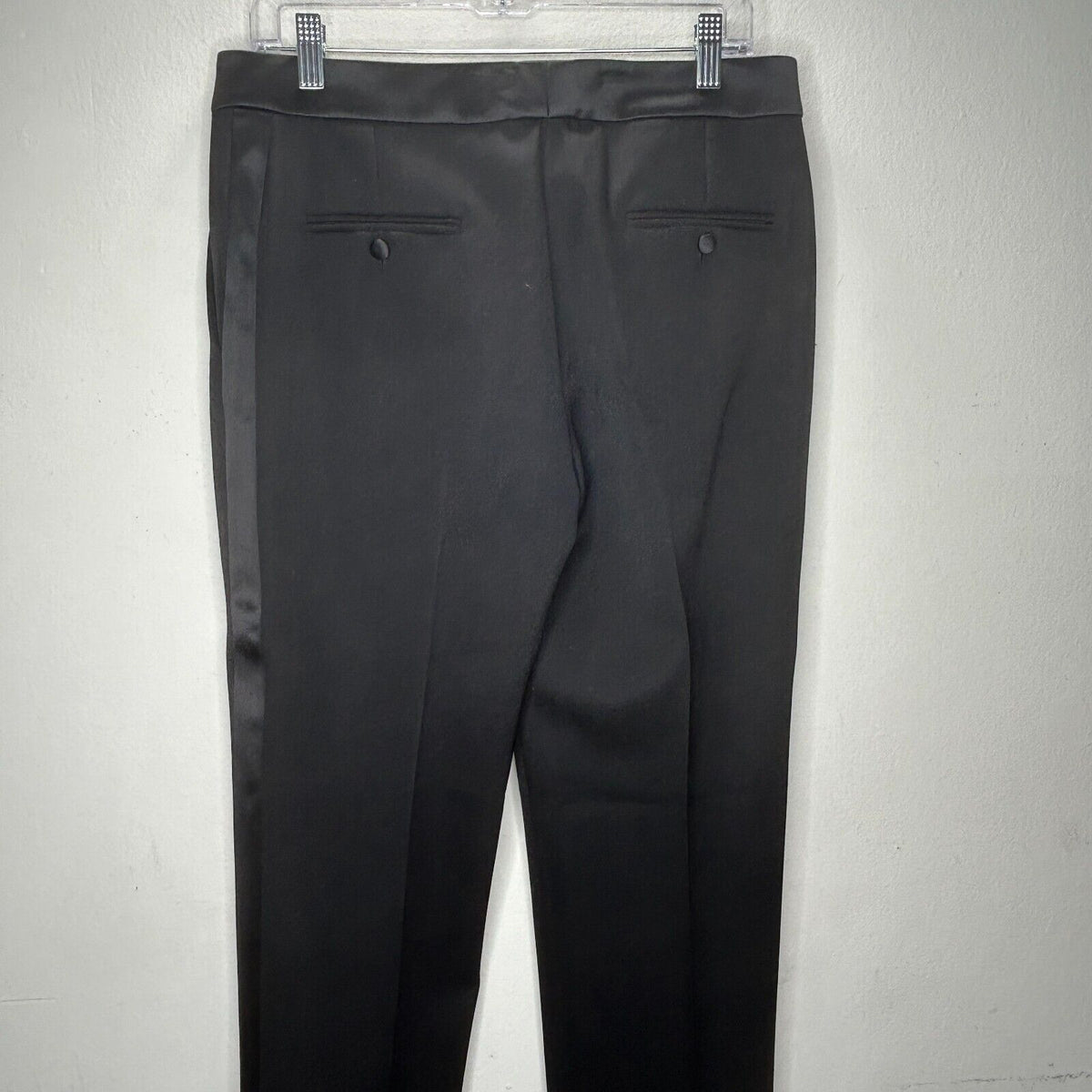 Yves Saint Laurent Black Edition Soir Straight Leg Crease Tuxedo Pant 40 / 6