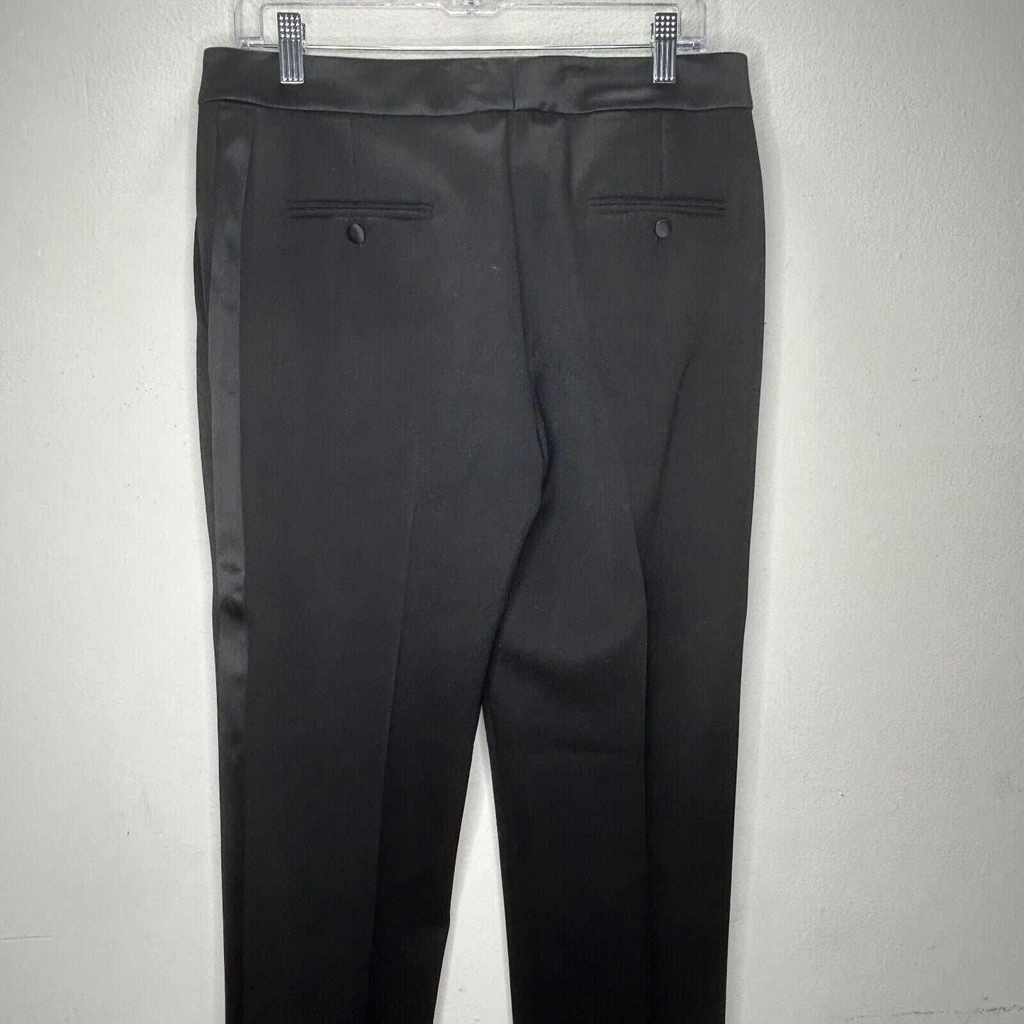 Yves Saint Laurent Black Edition Soir Straight Leg Crease Tuxedo Pant 40 / 6