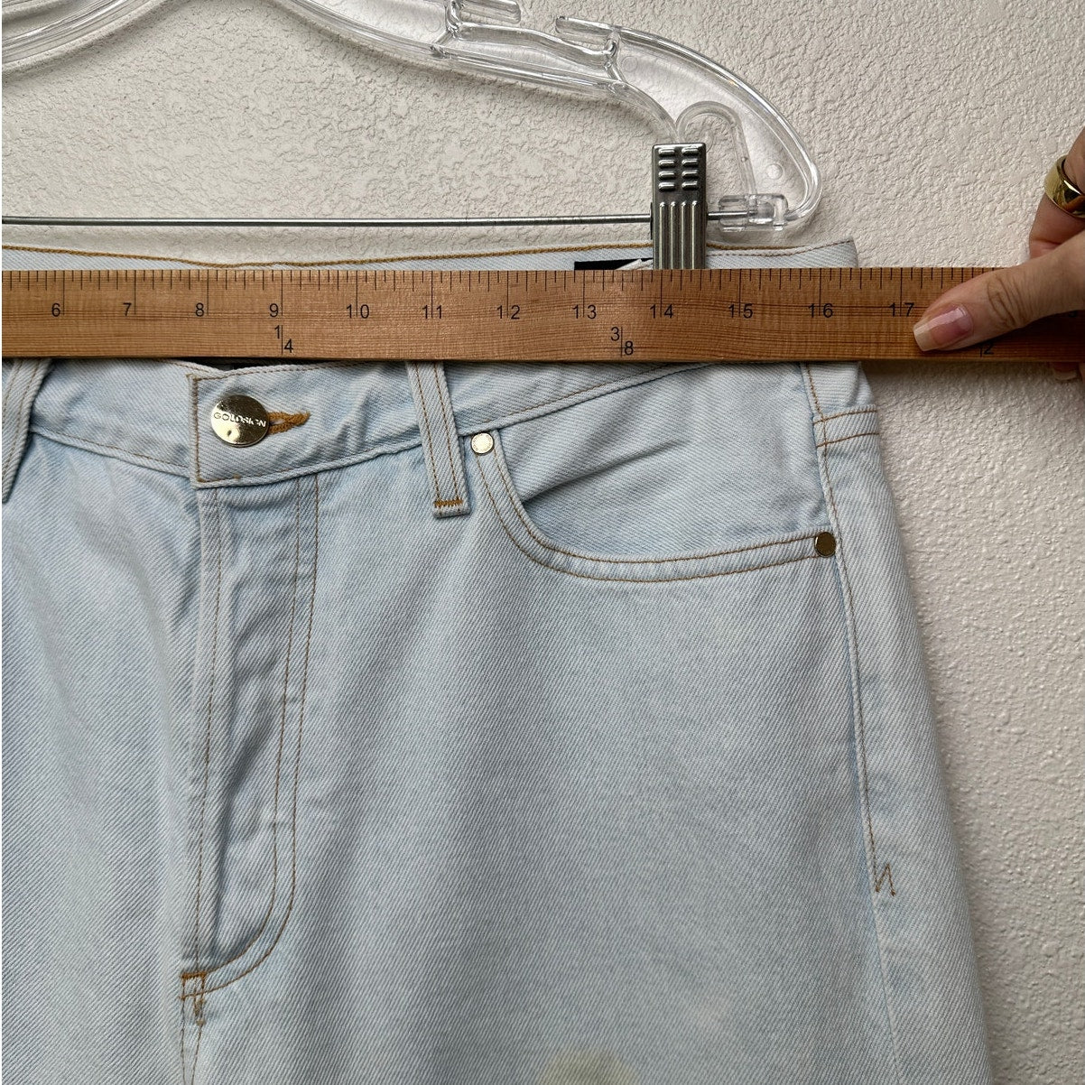 Goldsign Light Wash Straight Leg Jeans Women’s 29 Button Fly Made in USA