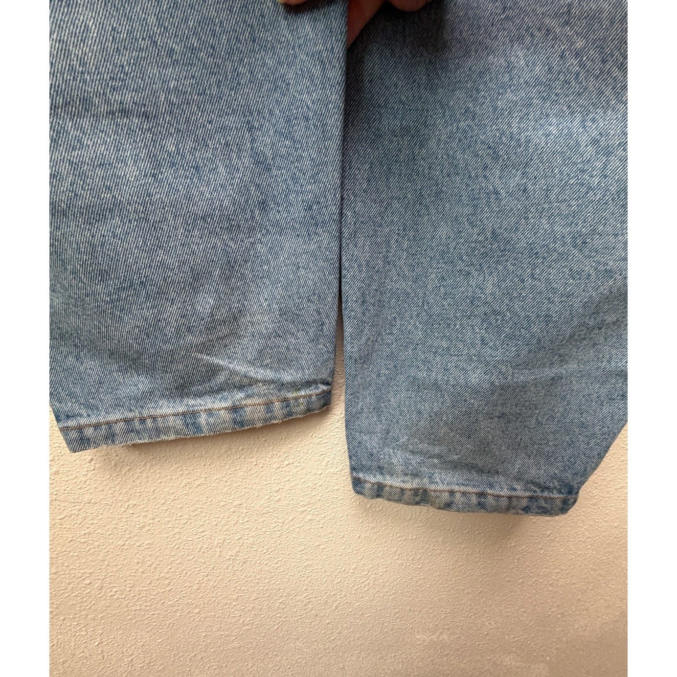 Hed Mayner Men's L Light Blue Pleated Denim Jeans