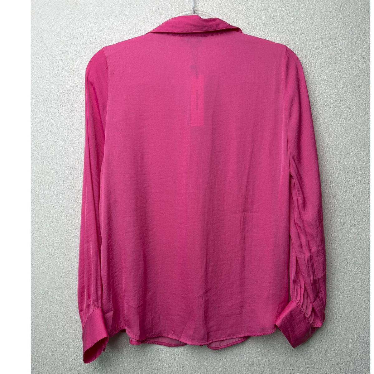 NWT Naked Zebra Fuchsia Satin Blouse Women M