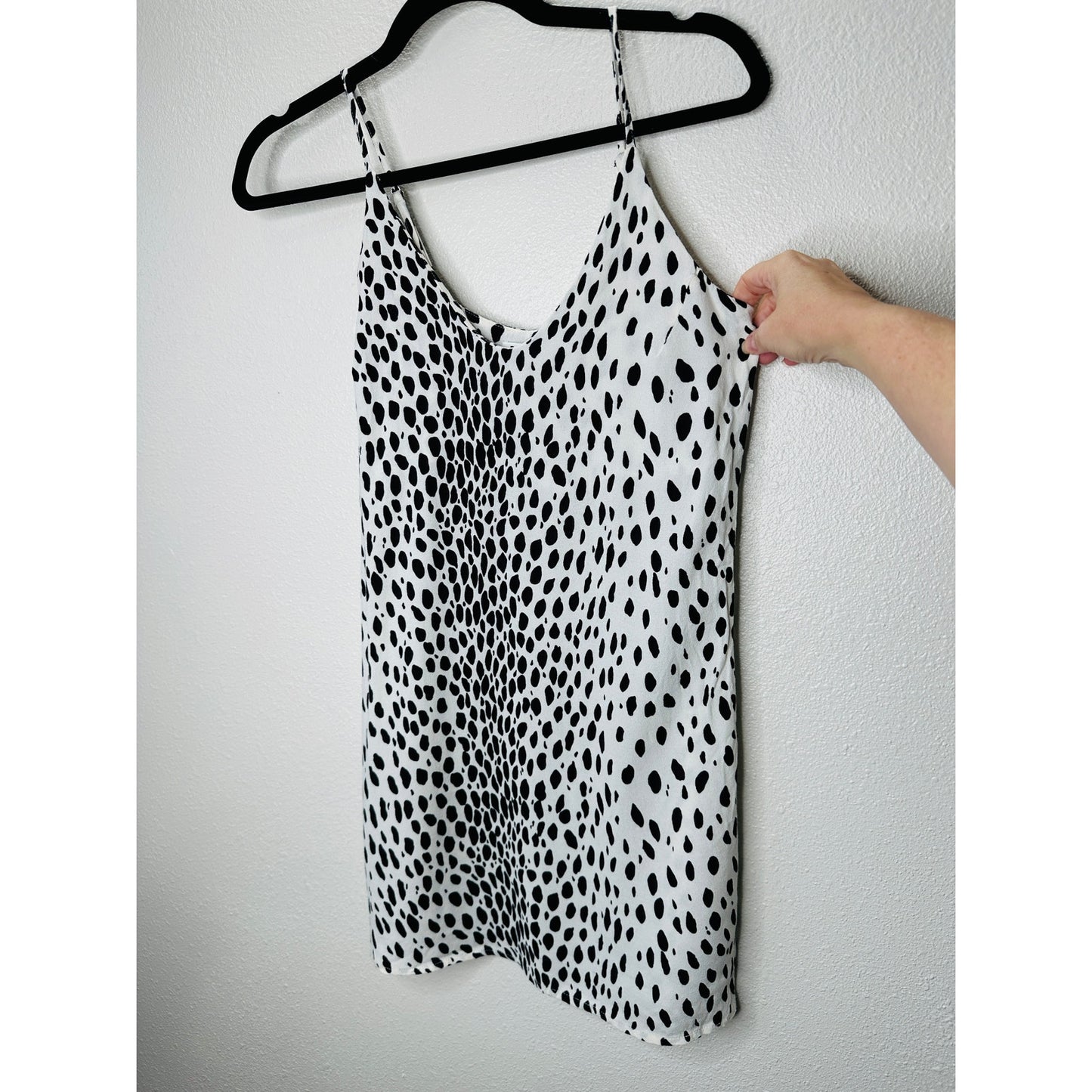Reformation Black & White Ventura Cheetah Slip Dress XS