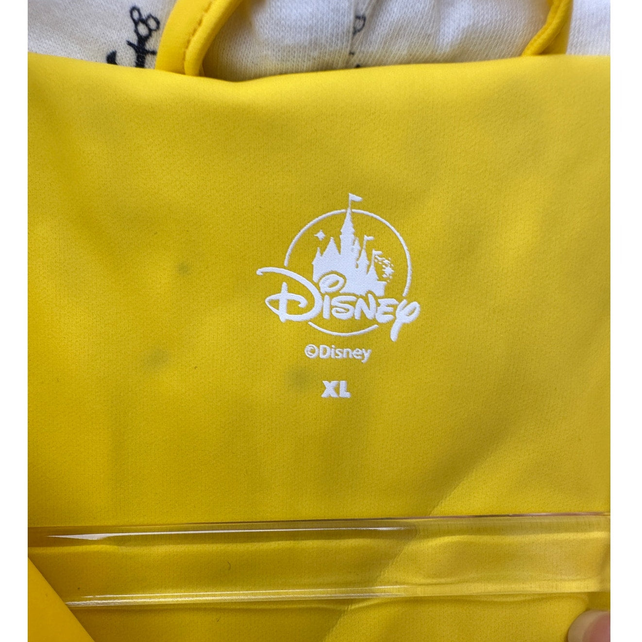 Disney Paris Minnie Mouse Yellow Rain Jacket Women XL