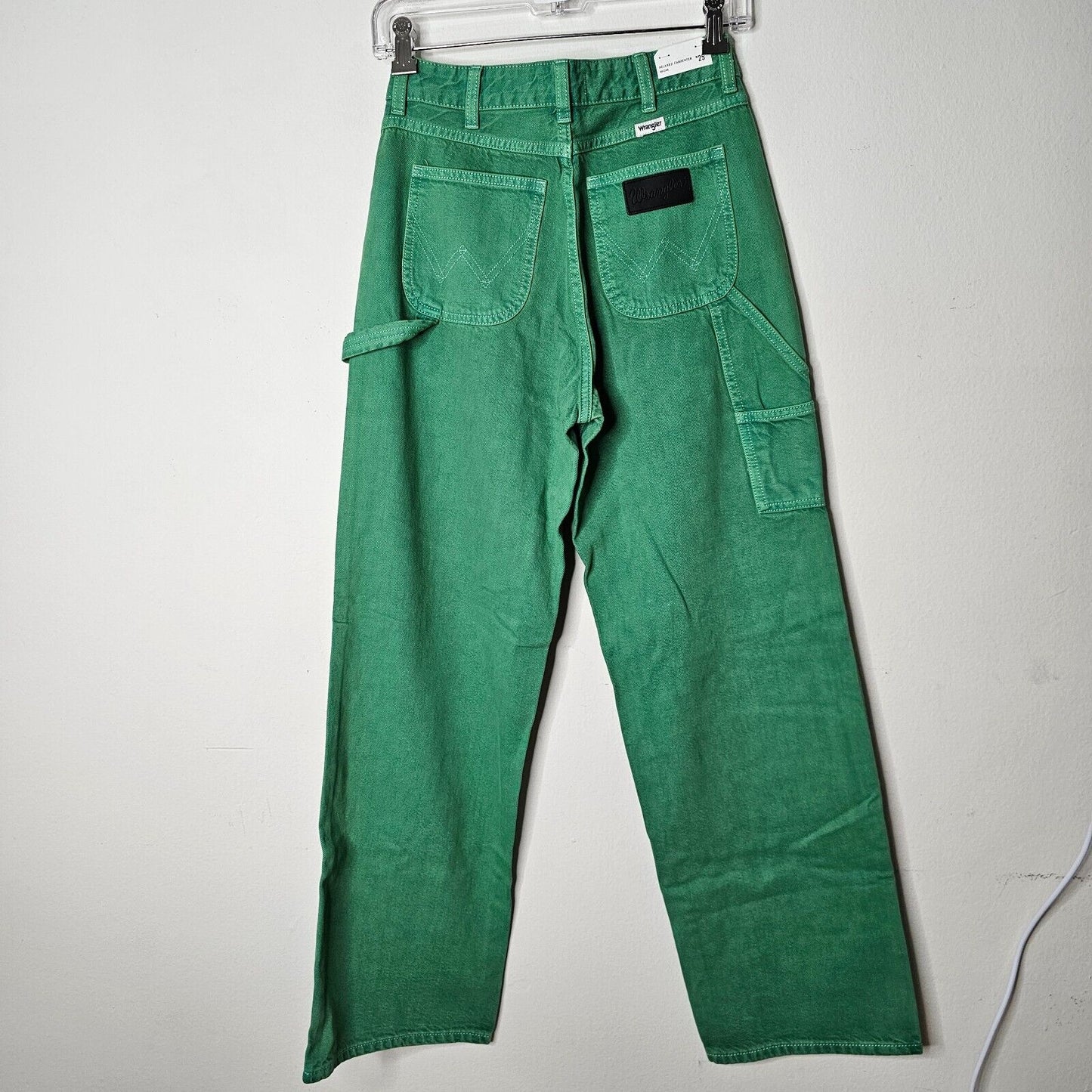 Wranglers Green Relaxed Carpenter Mom Jean 5-Pocket High Waist Tapered Leg Pant
