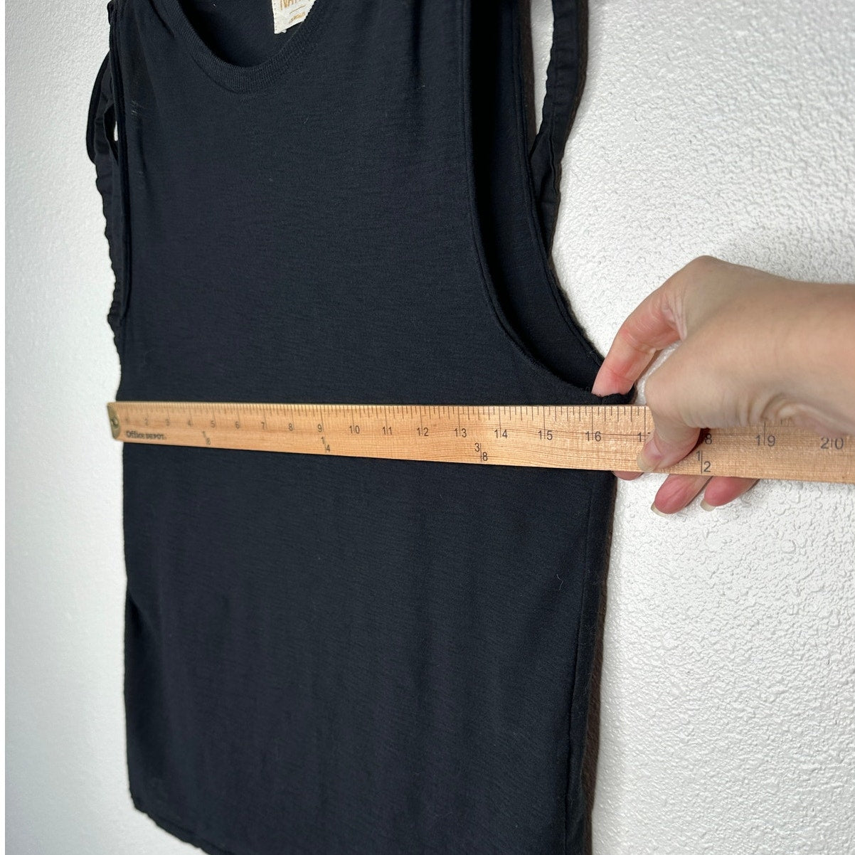Nation Ltd Black Ruched Shoulder Tie Sleeveless Tank Top S