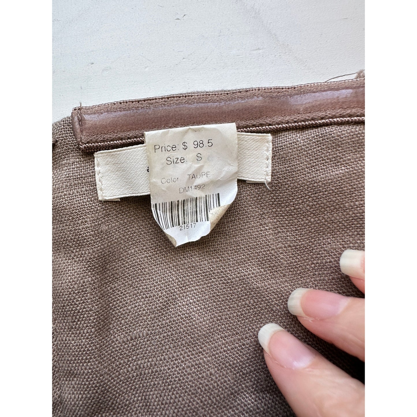 All Row Taupe Strapless Raw Pleat Front Design Back Zip Maxi Dress S