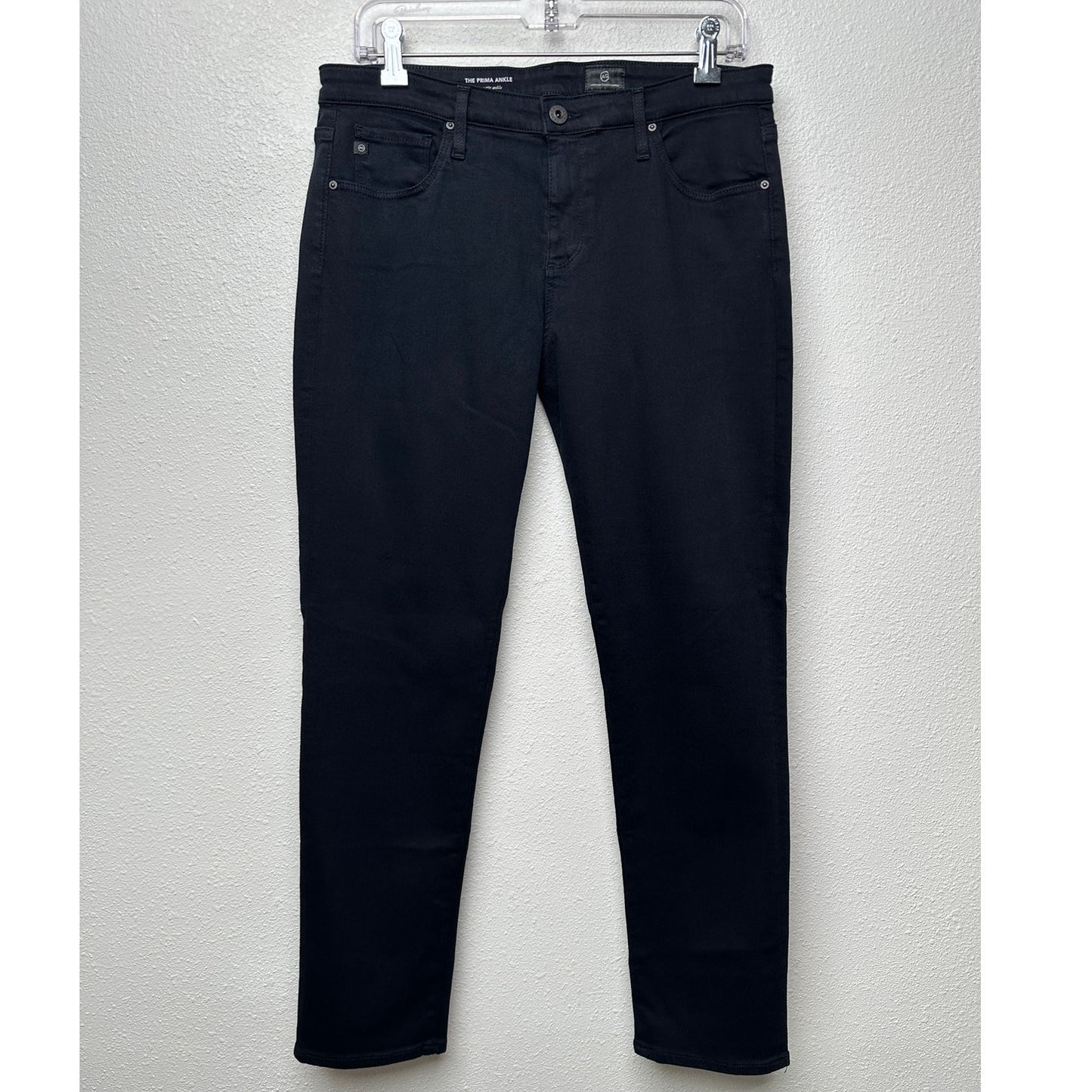 AG Prima Ankle Cigarette Jeans Super Black Women's US 32
