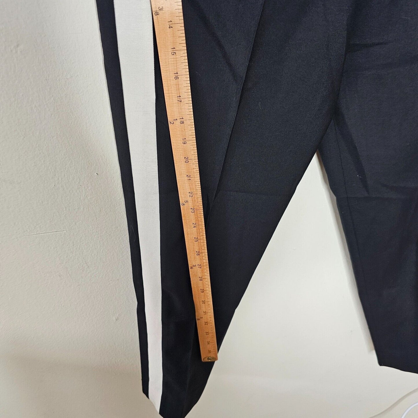 Karl Lagerfeld Black With White Stripe High Waist Tailored Pants FR40 IT44 L