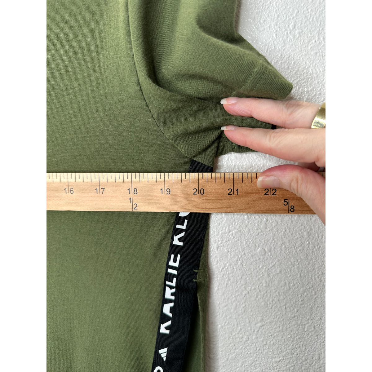 Adidas x Karlie Kloss Olive Oversize  Side Slit Training Tshirt xs
