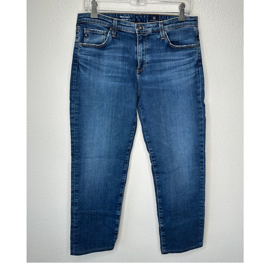 AG Medium Wash Whiskered Prima Ankle Cigarette Ankle Jeans 31