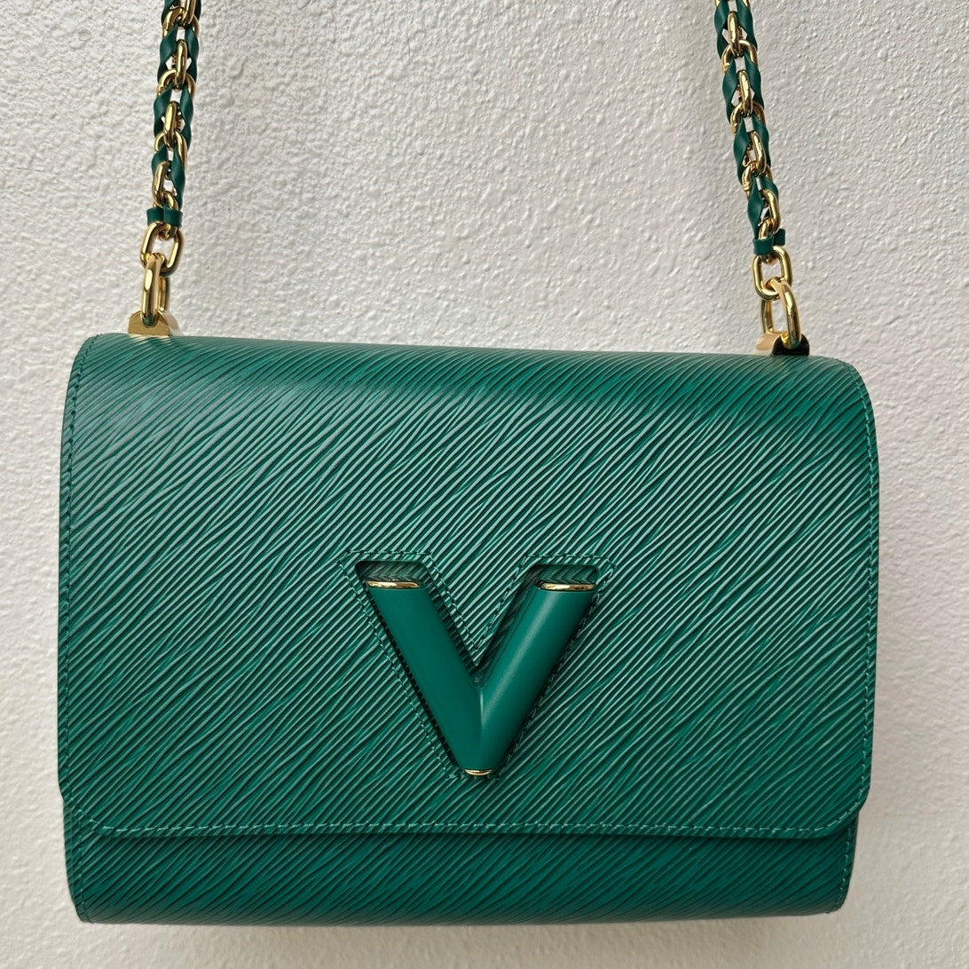 Louis Vuitton Twist MM Shoulder Bag – Emerald Epi Leather with Gold Hardware