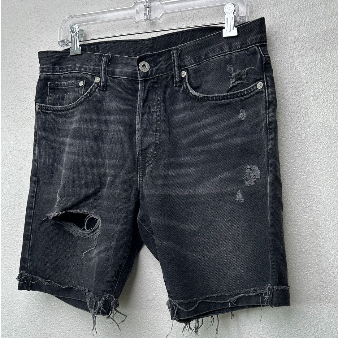 &Denim  by  H&M  Black Gray Denim Shorts Size 30