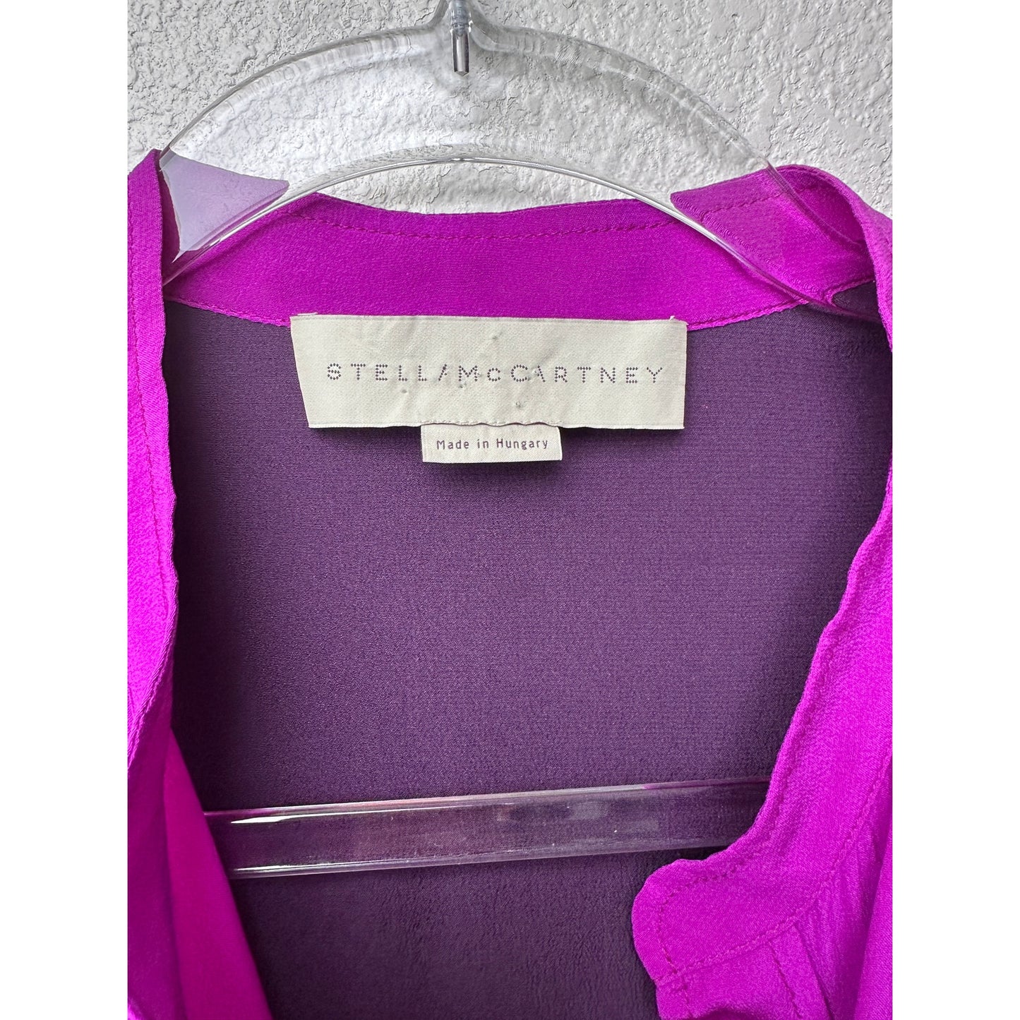 Stella McCartney Blouse Purple Women US10 100% Silk