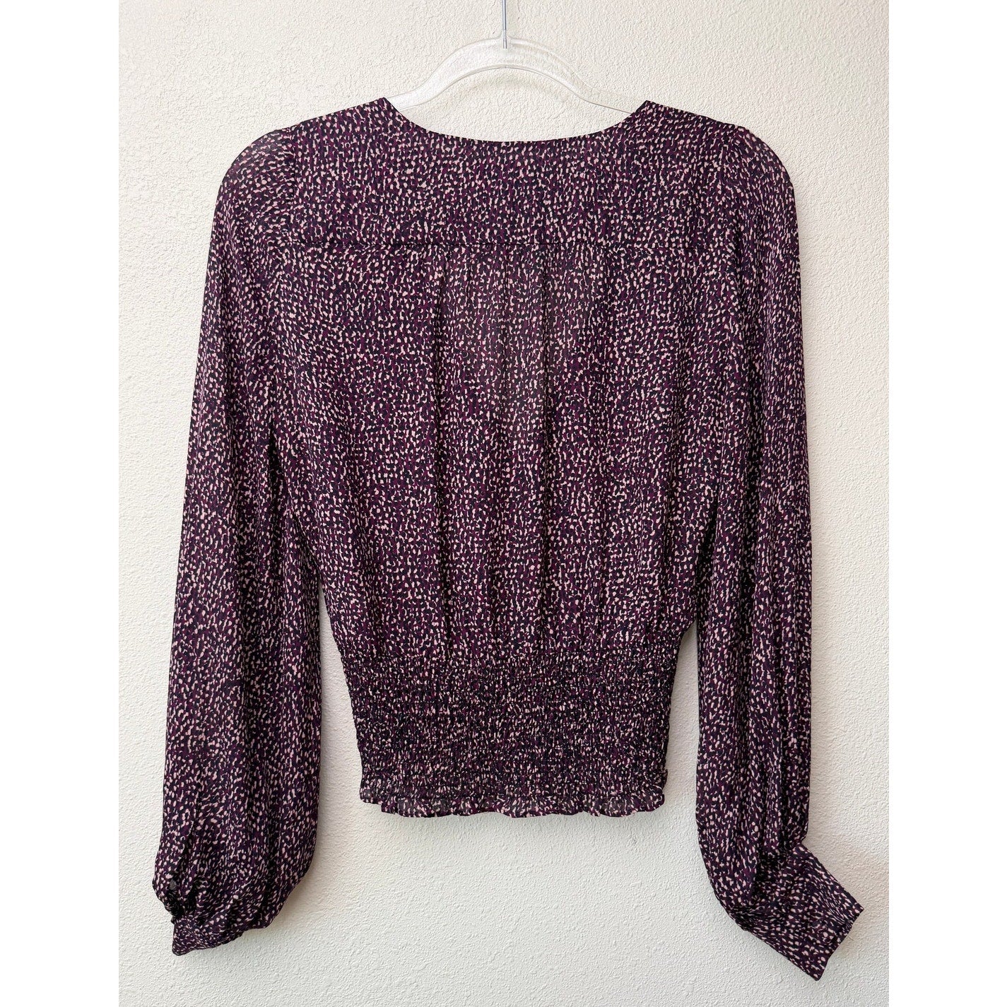 Parker Matilda Funfetti Silk Blouse Women XS Purple