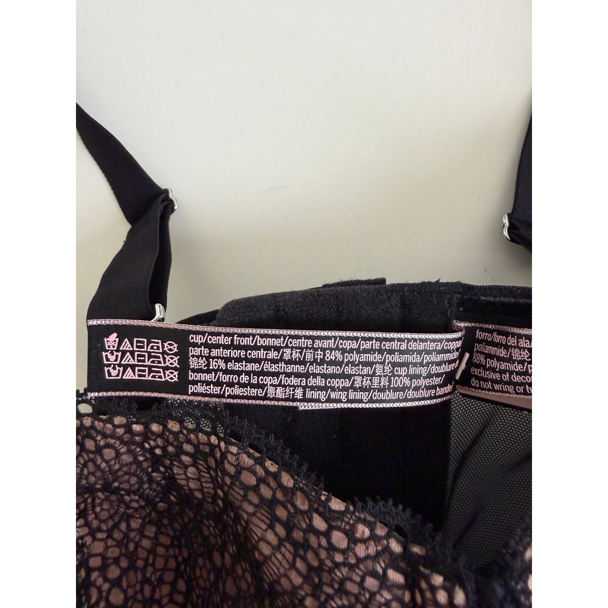 NWT Victoria's Secret Black Lace Bustier Women 32C