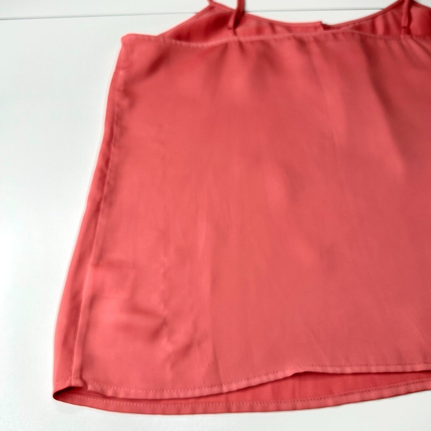 L'Academie Peach 5-Button Loop Close Knit Tank Adjustable Straps Cami Top L
