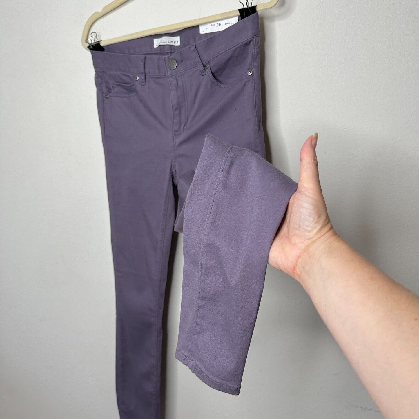 NWT Loft Lilac Legging Jeggings Mid-Rise Stretch Skinny Jeans 2 / 26
