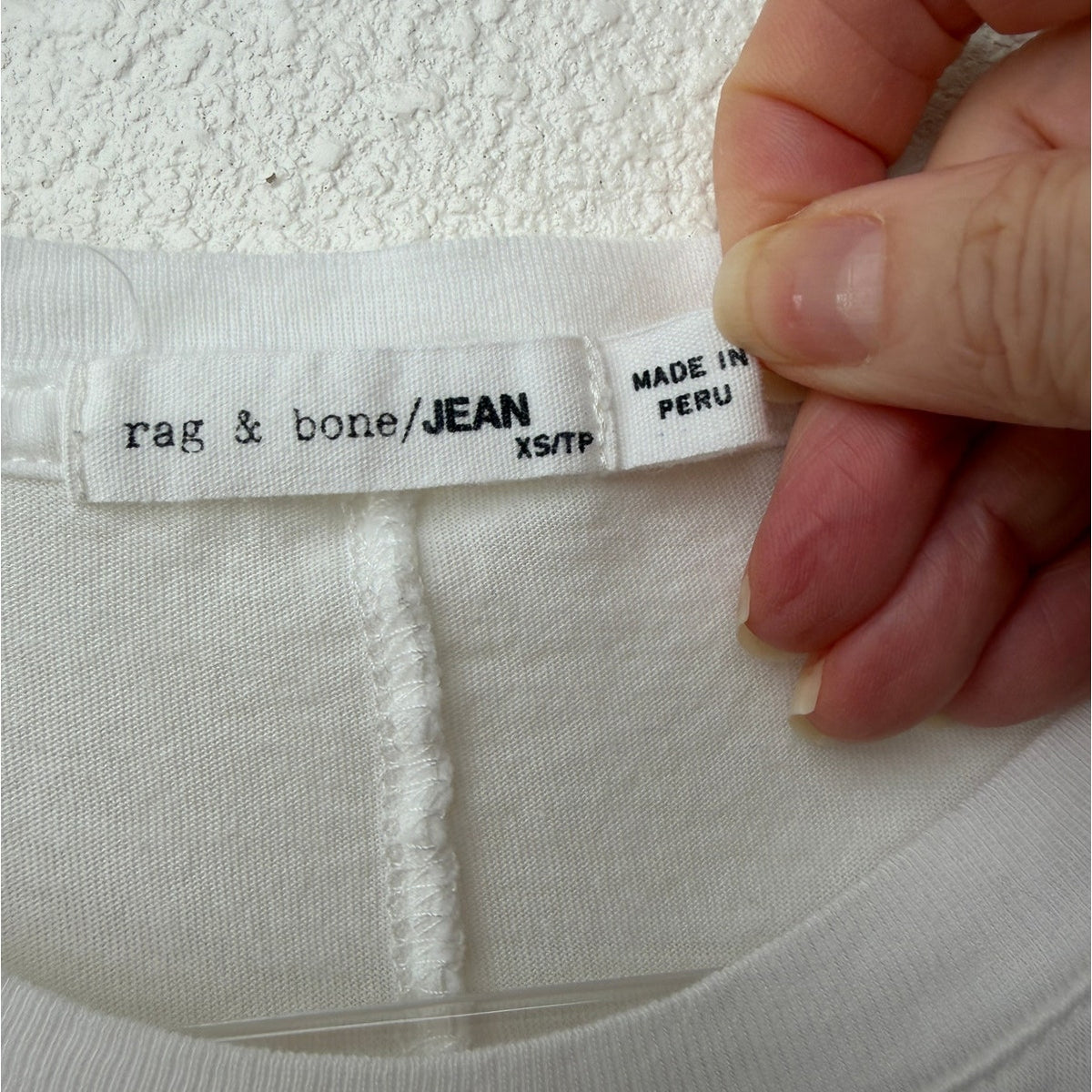 Rag & Bone White Cotton T-shirt